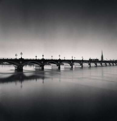 Pont de Pierre Bridge and St. Michael Basilica tower, Bordeaux