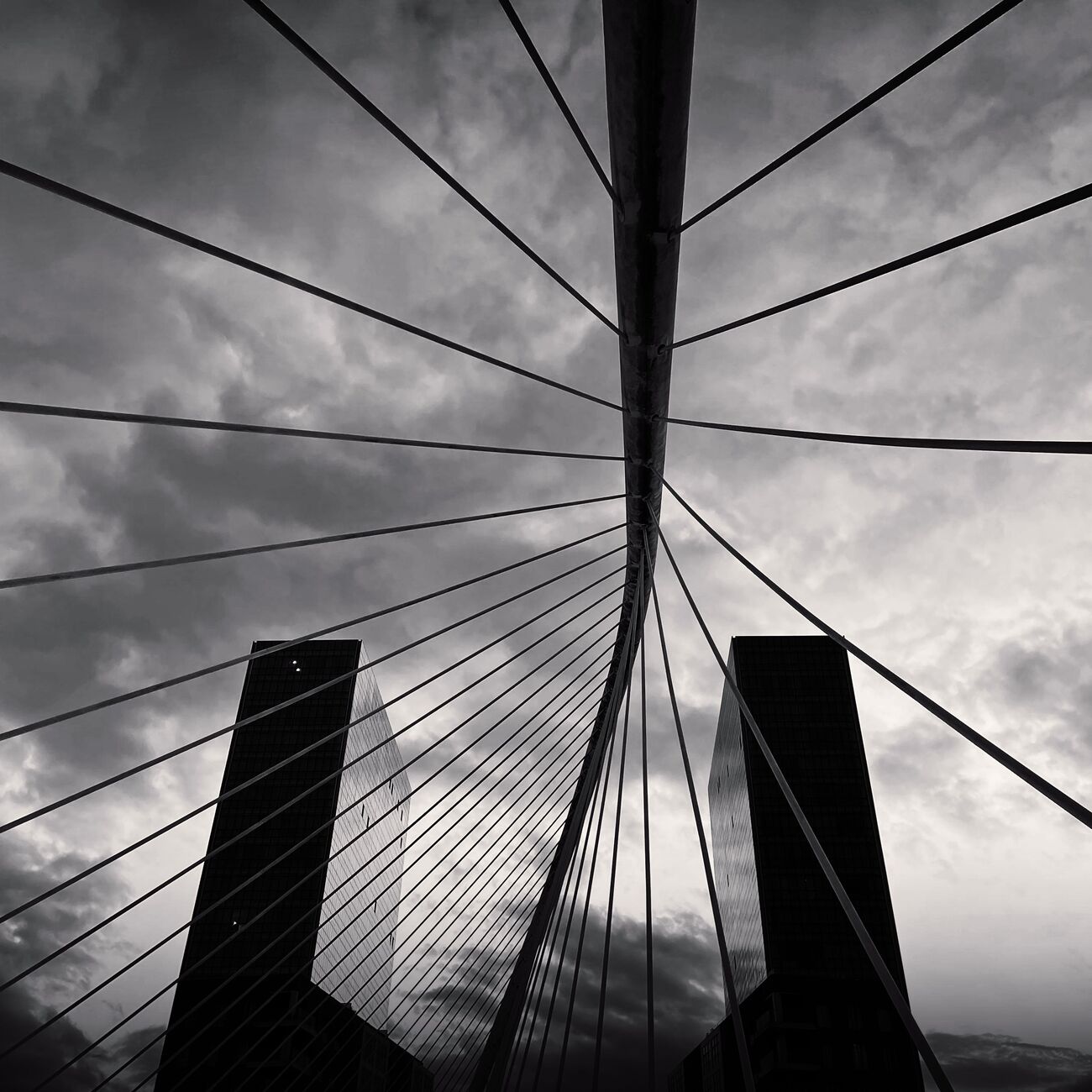 Bridge And Buildings, Bilbao, Spain. February 2022. Ref-11532 - Denis Olivier Photography