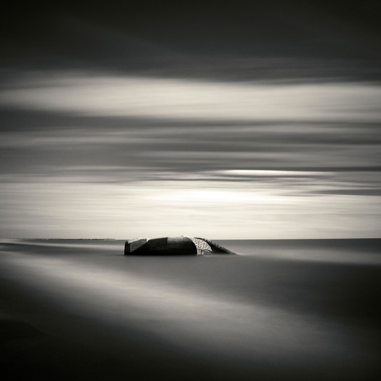 Buy a 9.1 x 9.1 in, Bunker on the beach. Ref-1119-3 - Denis Olivier Photography