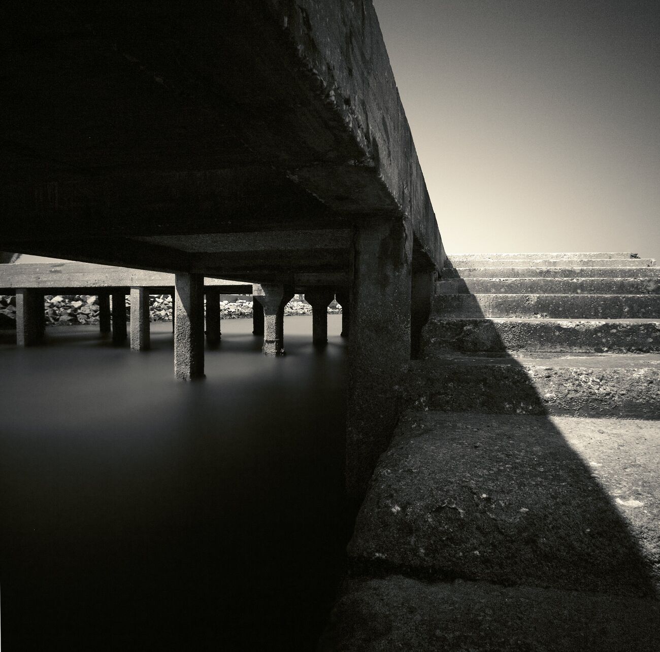 Concrete Pier, Costa Nova, Portugal. May 2007. Ref-1085 - Denis Olivier Photography