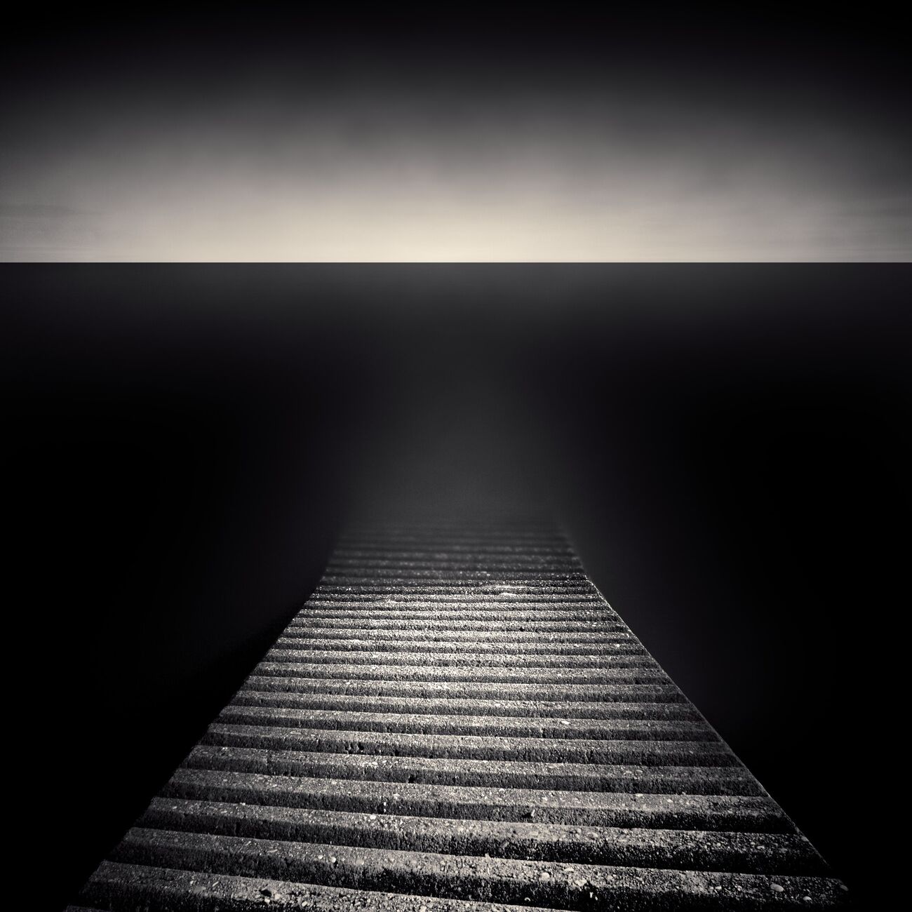 Photography 27.6 x 27.6 in, Concrete Pier. Ref-1197-16 - Denis Olivier Art Photography