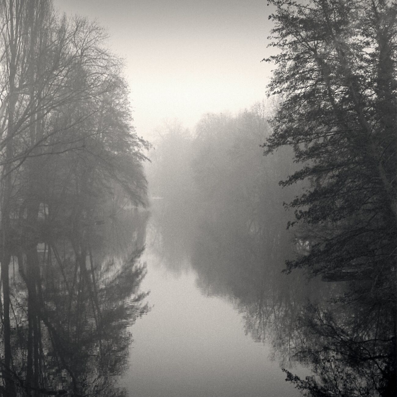 Dawn On Clain River, Poitiers, France. December 1989. Ref-911 - Denis Olivier Photography