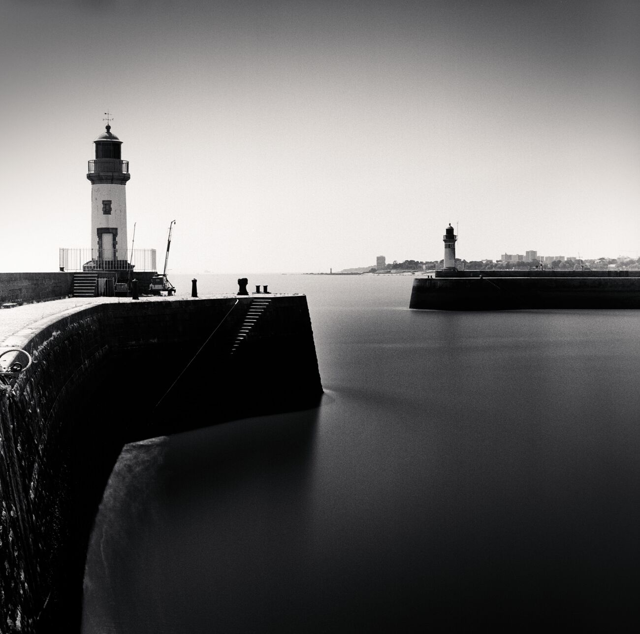 Get a 9.1 x 9 in, East and West Jetty Lighthouses. Ref-1425-9 - Denis Olivier Art Photography