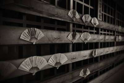 Folding Paper Fans, Seigan-ji Temple, Kyoto, Japan. July 2014. Ref-1329 - Denis Olivier Art Photography