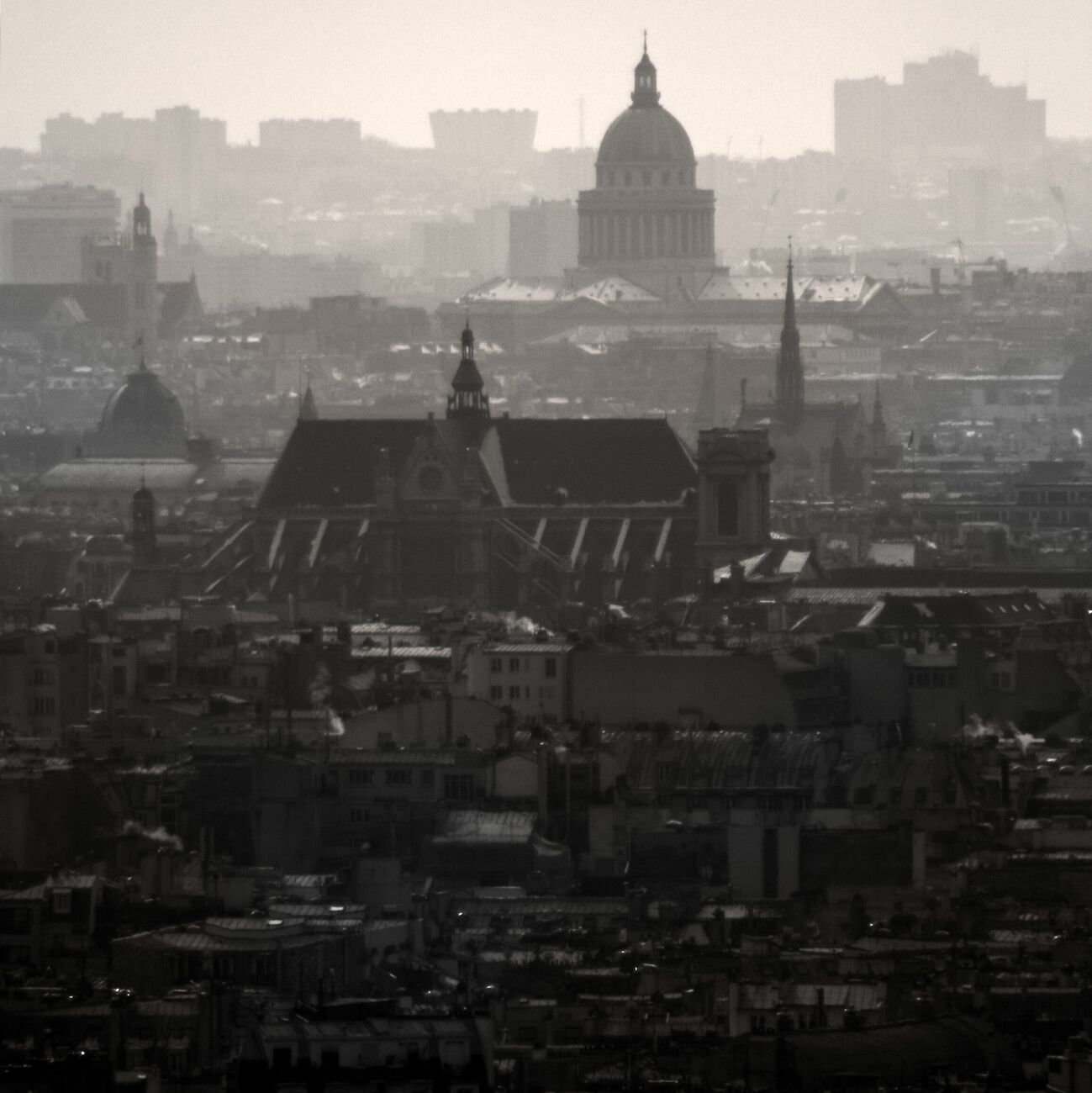 Over The City, Paris, France. February 2005. Ref-554 - Denis Olivier Photography