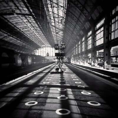 Platform, Saint-Jean Train Station, Bordeaux, France. April 2021. Ref-11506 - Denis Olivier Art Photography