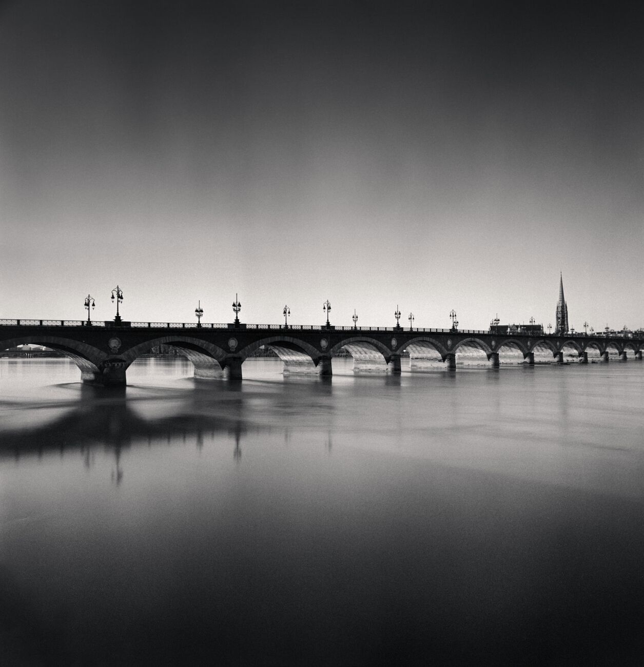 Pont De Pierre Bridge And St. Michael Basilica Tower, Bordeaux, France. September 2020. Ref-1365 - Denis Olivier Photography