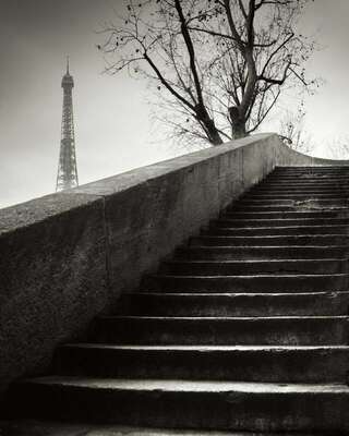 Quay Stairs, Etude 1, Port Debilly, Paris, France. February 2023. Ref-11658 - Denis Olivier Photography