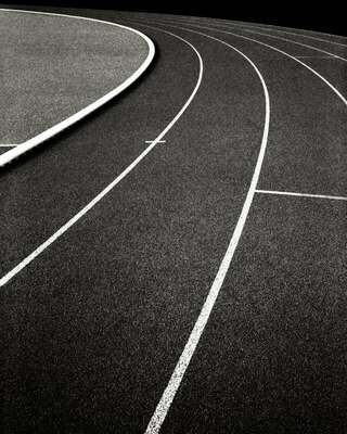 Running Track, Etude 2, Leo Lagrange Stadium, Saint-Nazaire, France. November 2022. Ref-11644 - Denis Olivier Art Photography