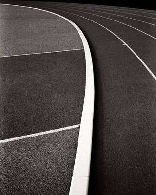 Running Track, Leo Lagrange Stadium, Saint-Nazaire, France. November 2022. Ref-11621 - Denis Olivier Art Photography