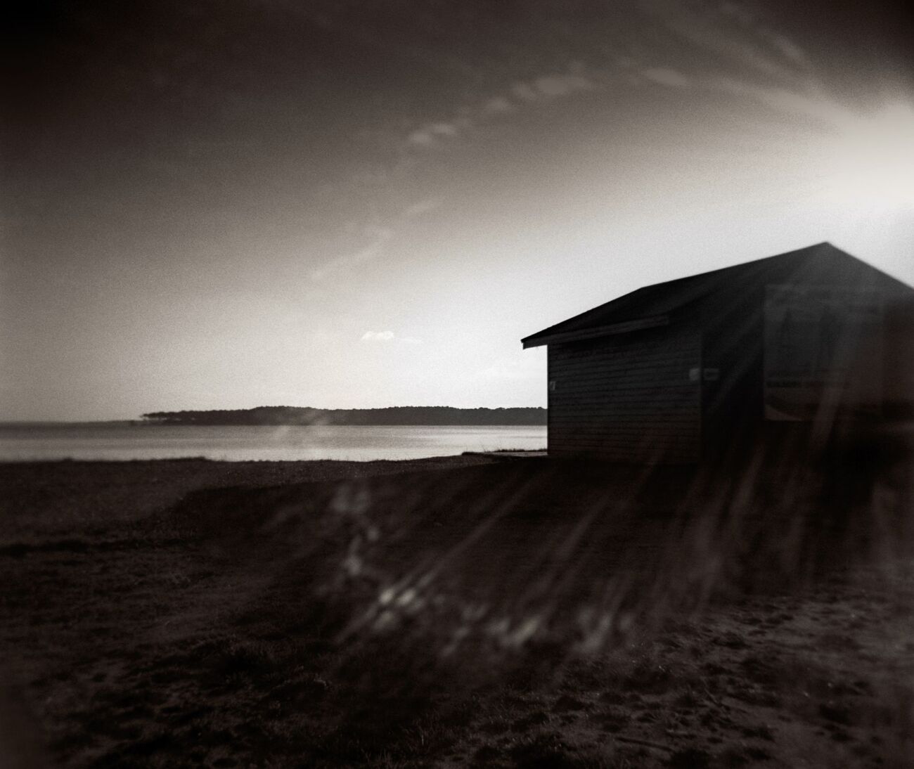 Photography 9.1 x 7.6 in, Shed by the Lake, etude 2. Ref-11610-3 - Denis Olivier Art Photography