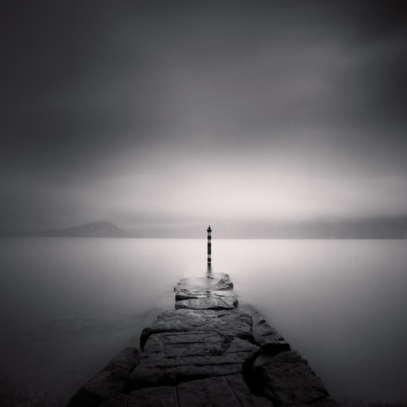 Striped Pole, Etude 1, Lake Maggiore, Switzerland. August 2014. Ref-11441 - Denis Olivier Photography