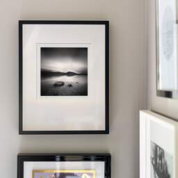 Art and collection photography Denis Olivier, 3 Emerging Stones, Etude 3, Westland, Norway. August 2013. Ref-1429 - Denis Olivier Photography, original fine-art photograph signed in limited edition in a black wooden frame with other images hung on the wall