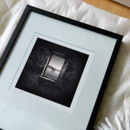 Art and collection photography Denis Olivier, Abandoned View, Building Ruins, Yesa Lake, Spain. March 2022. Ref-11533 - Denis Olivier Photography, reception and unpacking of an original fine-art photograph in limited edition and signed in a black wooden frame