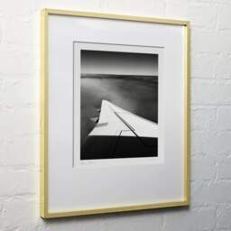Art and collection photography Denis Olivier, Above, KL1278, North Sea, Netherlands. August 2022. Ref-11636 - Denis Olivier Photography, light wood frame on white wall