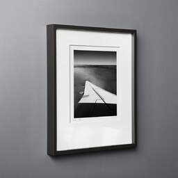 Art and collection photography Denis Olivier, Above, KL1278, North Sea, Netherlands. August 2022. Ref-11636 - Denis Olivier Photography, black wood frame on gray background