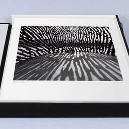 Art and collection photography Denis Olivier, Aterpe Fingerprint Sculpture, Bilbao, Spain. February 2022. Ref-11591 - Denis Olivier Photography, large original 15.7 x 15.7 inches fine-art photograph print in limited edition, Leica M7 film 24x36 camera