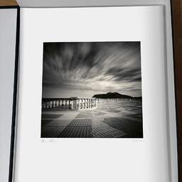 Art and collection photography Denis Olivier, Beach Balustrade, Playa La Salvé, Laredo, Spain. May 2007. Ref-1088 - Denis Olivier Art Photography, original photographic print in limited edition and signed, framed under cardboard mat