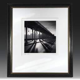 Art and collection photography Denis Olivier, Bir-Hakeim Bridge, Metro Line 6, Paris, France. February 2022. Ref-11527 - Denis Olivier Photography, original fine-art photograph in limited edition and signed in black and gold wood frame