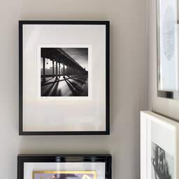 Art and collection photography Denis Olivier, Bir-Hakeim Bridge, Metro Line 6, Paris, France. February 2022. Ref-11527 - Denis Olivier Photography, original fine-art photograph signed in limited edition in a black wooden frame with other images hung on the wall