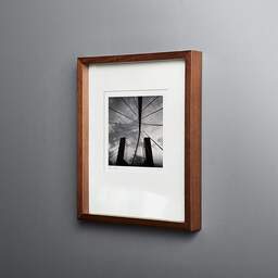 Art and collection photography Denis Olivier, Bridge And Buildings, Bilbao, Spain. February 2022. Ref-11532 - Denis Olivier Art Photography, original fine-art photograph in limited edition and signed in dark wood frame