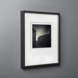 Art and collection photography Denis Olivier, Broken Wall, Dunnet Head, Easter Head, Scotland. April 2006. Ref-969 - Denis Olivier Photography, black wood frame on gray background