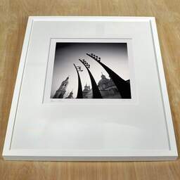 Art and collection photography Denis Olivier, Cathedral-Basilica Of Our Lady Of The Pillar, Zaragoza, Spain. February 2022. Ref-11528 - Denis Olivier Photography, white frame on a wooden table