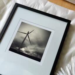Art and collection photography Denis Olivier, Causeymire Wind Farm, Achkeepster Hill, Scotland. April 2006. Ref-970 - Denis Olivier Photography, reception and unpacking of an original fine-art photograph in limited edition and signed in a black wooden frame