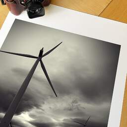 Art and collection photography Denis Olivier, Causeymire Wind Farm, Achkeepster Hill, Scotland. April 2006. Ref-970 - Denis Olivier Photography, large original 15.7 x 15.7 inches fine-art photograph print in limited edition, Leica M7 film 24x36 camera