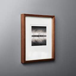 Art and collection photography Denis Olivier, Citizen Horizon, Water Mirror, Bordeaux, France. March 2008. Ref-1142 - Denis Olivier Art Photography, original fine-art photograph in limited edition and signed in dark wood frame