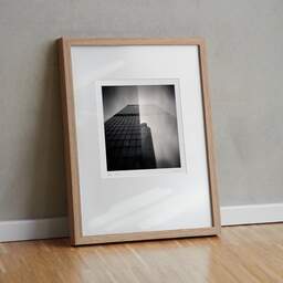 Art and collection photography Denis Olivier, City Buildings (double Exposure), London, UK. April 2014. Ref-1292 - Denis Olivier Art Photography, original fine-art photograph in limited edition and signed in light wood frame