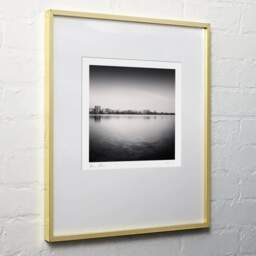 Art and collection photography Denis Olivier, City Skyline, Bordeaux-Lake, France. April 2021. Ref-11471 - Denis Olivier Art Photography, light wood frame on white wall
