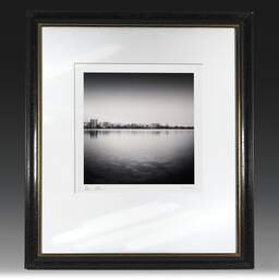 Art and collection photography Denis Olivier, City Skyline, Bordeaux-Lake, France. April 2021. Ref-11471 - Denis Olivier Photography, original fine-art photograph in limited edition and signed in black and gold wood frame