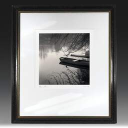 Art and collection photography Denis Olivier, Clain River, Poitiers, France. December 1989. Ref-913 - Denis Olivier Photography, original fine-art photograph in limited edition and signed in black and gold wood frame