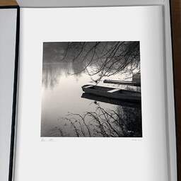 Art and collection photography Denis Olivier, Clain River, Poitiers, France. December 1989. Ref-913 - Denis Olivier Art Photography, original photographic print in limited edition and signed, framed under cardboard mat