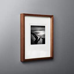 Art and collection photography Denis Olivier, Concrete In Stormy Ocean, Bayonne, France. May 2007. Ref-1364 - Denis Olivier Photography, original fine-art photograph in limited edition and signed in dark wood frame