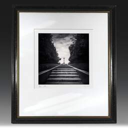 Art and collection photography Denis Olivier, Cross Of Sacrifice, Étaples Military Cemetery, France. August 2021. Ref-11482 - Denis Olivier Photography, original fine-art photograph in limited edition and signed in black and gold wood frame