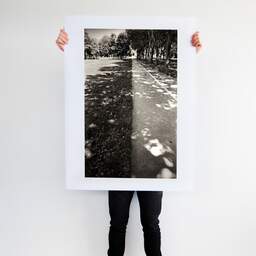 Art and collection photography Denis Olivier, Crossing, Landscape Park, Saint-Nazaire. July 2020. Ref-1350 - Denis Olivier Art Photography, Large original photographic art print in limited edition and signed tenu par un homme