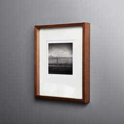 Art and collection photography Denis Olivier, Crossing Saint-Jean Bridge, Bordeaux, France, France. October 2020. Ref-1367 - Denis Olivier Photography, original fine-art photograph in limited edition and signed in dark wood frame