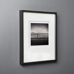 Art and collection photography Denis Olivier, Crossing Saint-Jean Bridge, Bordeaux, France, France. October 2020. Ref-1367 - Denis Olivier Photography, black wood frame on gray background