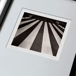 Art and collection photography Denis Olivier, Crosswalk, Floirac, France. October 2020. Ref-11607 - Denis Olivier Art Photography, large original 9 x 9 inches fine-art photograph print in limited edition, framed and signed