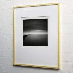 Art and collection photography Denis Olivier, Curved Pier, Haven Springersdiep, Netherlands. October 2008. Ref-1241 - Denis Olivier Photography, light wood frame on white wall