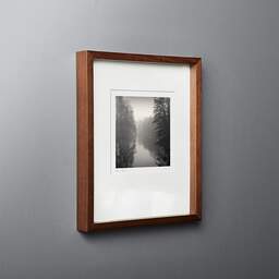 Art and collection photography Denis Olivier, Dawn On Clain River, Poitiers, France. December 1989. Ref-911 - Denis Olivier Photography, original fine-art photograph in limited edition and signed in dark wood frame