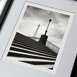 Art and collection photography Denis Olivier, Debilly Stairs, Paris, France. February 2023. Ref-11657 - Denis Olivier Art Photography, large original 9 x 9 inches fine-art photograph print in limited edition, framed and signed