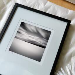 Art and collection photography Denis Olivier, Distant Storm, Canet-Plage, France. October 2007. Ref-1242 - Denis Olivier Art Photography, reception and unpacking of an original fine-art photograph in limited edition and signed in a black wooden frame