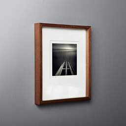 Art and collection photography Denis Olivier, Diving Pier, Cap Ferret, France. February 2006. Ref-903 - Denis Olivier Art Photography, original fine-art photograph in limited edition and signed in dark wood frame