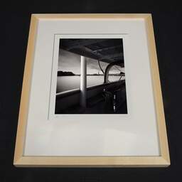 Art and collection photography Denis Olivier, Docks From The Belem, Bordeaux, France. June 2022. Ref-11624 - Denis Olivier Art Photography, light wood frame on dark background