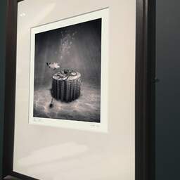 Art and collection photography Denis Olivier, Dreamspace Reloaded, Etude 27. June 2008. Ref-1178 - Denis Olivier Art Photography, brown wood old frame on dark gray background