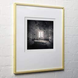 Art and collection photography Denis Olivier, Dreamspace Reloaded, Etude 36. August 2008. Ref-1188 - Denis Olivier Photography, light wood frame on white wall