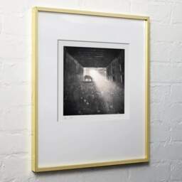 Art and collection photography Denis Olivier, Dreamspace Reloaded, Etude 3. April 2008. Ref-1153 - Denis Olivier Photography, light wood frame on white wall